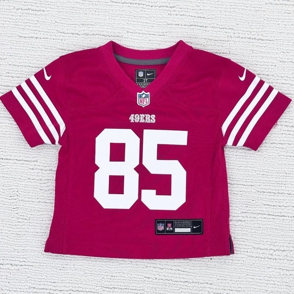NIKE Scarlet SF 49ers Boys/Girls 2T Red Jersey Kittle Football Toddler Stadium - Picture 1 of 8